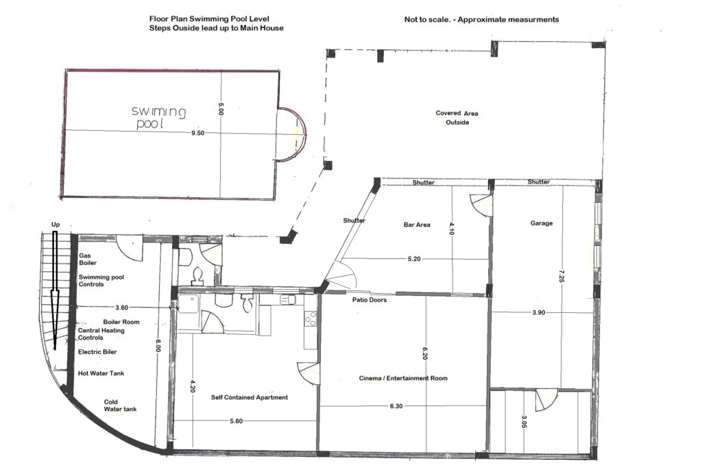 Jasmine Villa lower level plan view